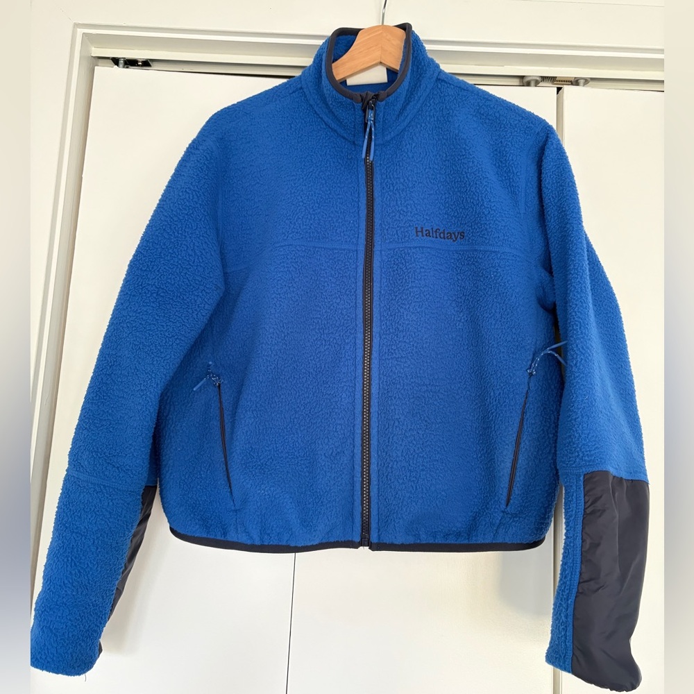 Halfdays Chapelle Fleece Jacket size S in color Cobalt - Picture 3 of 6